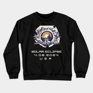 solar eclipse 2024 USA Crewneck Sweatshirt